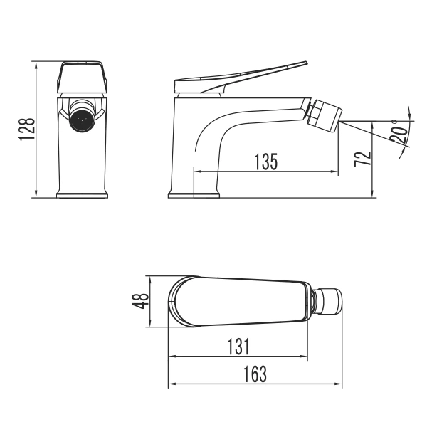 Смеситель для биде Lemark Bronx LM3708GM фото