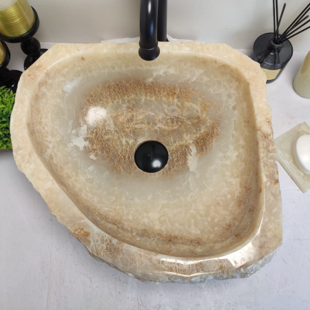 Накладная раковина из оникса Erozy BL EO-00665 (43*40*15см) фото