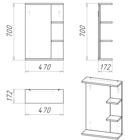 Зеркало Grossman Поло 204701 фото