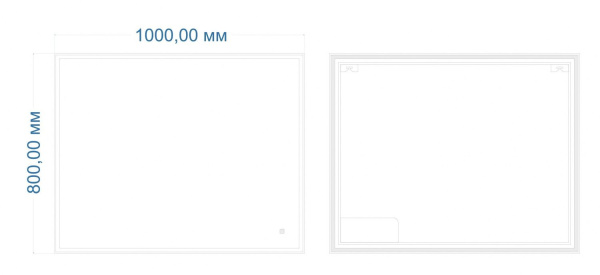 Зеркало с подсветкой Art&Max Catania AM-Cat-1000-800-DS-F 100x80 фото