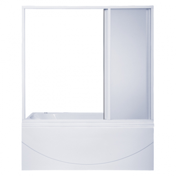 Шторка для ванны раздвижная Bas Ямайка Grape (3 ств.) матовое стекло фото