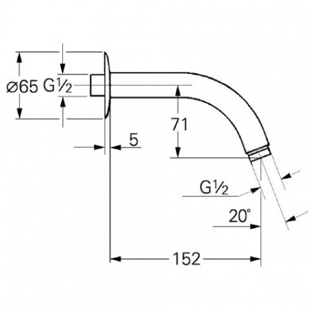 Настенный душевой кронштейн Grohe Relexa 28541000 фото