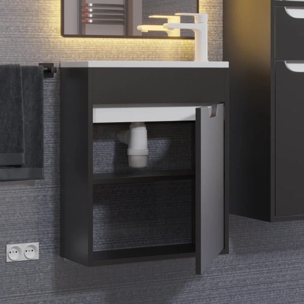 Тумба под раковину Uperwood Modul 50 2930205360 черная фото