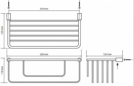 Мыльница настенная Bemeta Cytro 146208152 фото