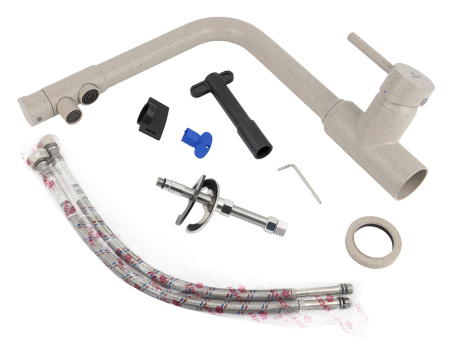 Смеситель для кухни кухни с фильтром для воды Kaiser Teka 13044-4 бежевый фото