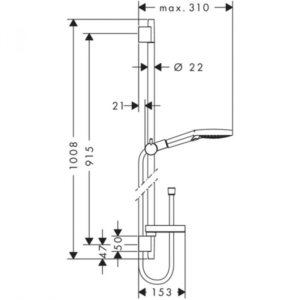 Душевой гарнитур Hansgrohe Raindance Select S 120 3jet 27667000 фото