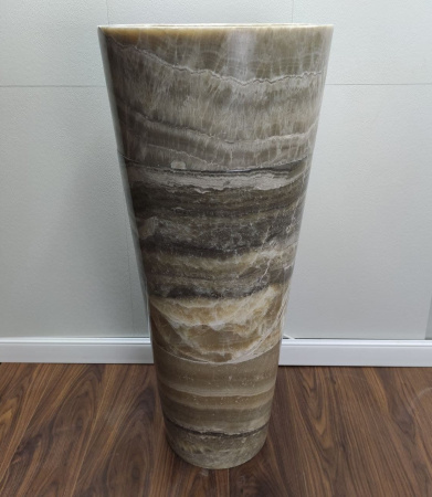 Раковина напольная из оникса Grey ON-01366 (40*40*90) фото