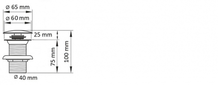 Донный клапан CeramaLux RD012 без перелива фото