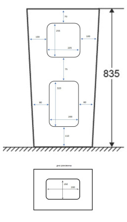 Напольная раковина Cerutti SPA Vito CT7663 44x38 фото