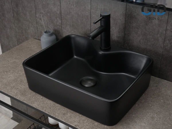 Накладная раковина GID Bm9091 53373 48x37 черная матовая фото