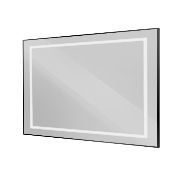 Зеркало с подсветкой и сенсорным выключателем BelBagno SPC-KRAFT-1200-800-SENS-NERO 120x80 черное фото