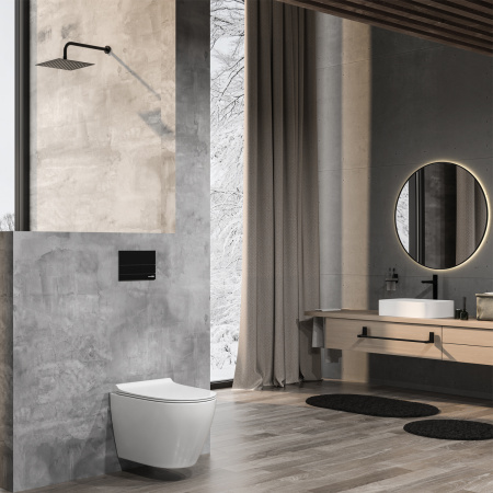 Подвесной унитаз безободковый WasserKRAFT Mindel H002.E034 с сиденьем фото