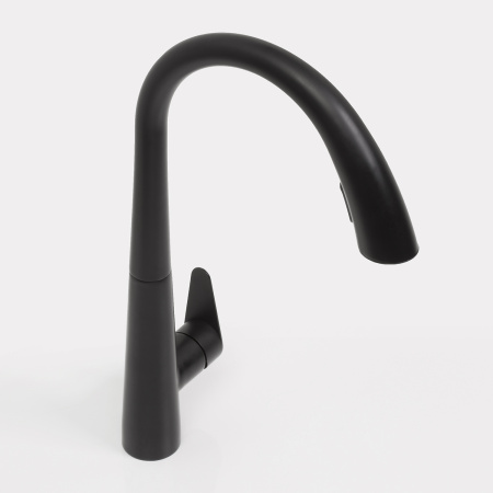 Смеситель для кухни с выдвижной лейкой WasserKRAFT A8667 черный матовый фото