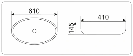 Накладная раковина GID 9433 61х41 фото
