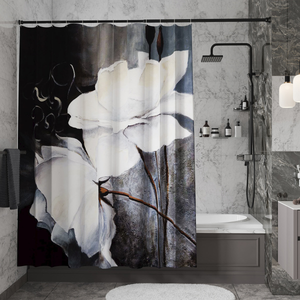 Текстильная шторка для ванны WasserKRAFT Ammer SC-70102 фото