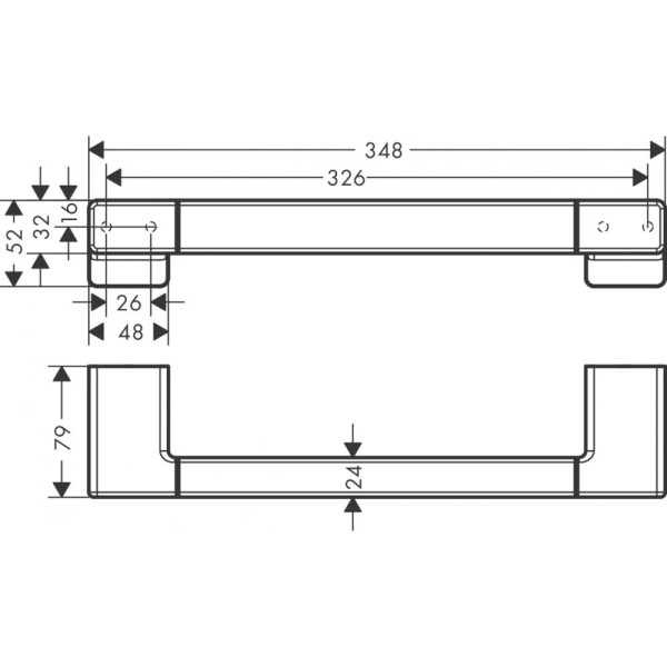 Поручень для ванны Hansgrohe AddStoris 41744700 белый матовый фото