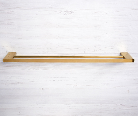 Полотенцедержатель двойной WasserKRAFT Sauer K-7940 глянцевое золото фото