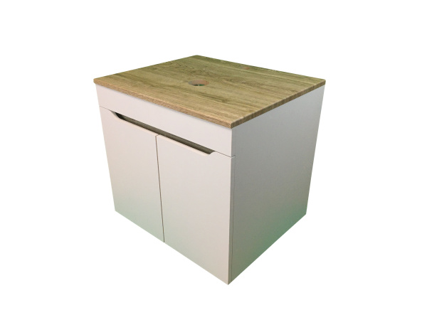 Тумба под раковину Sintesi Style STL.W7024 столешница дуб сонома / белая матовая фото