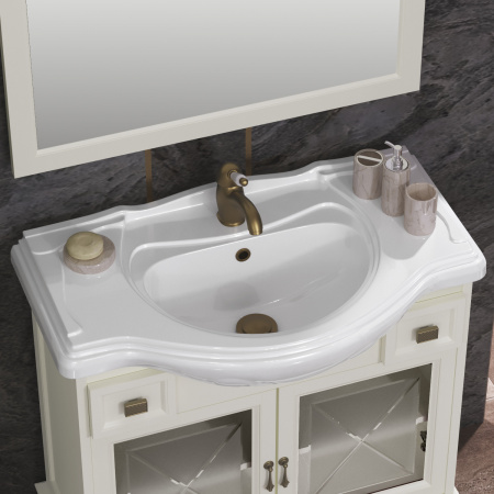 Мебель для ванной Opadiris Борджи 85 слоновая кость фото