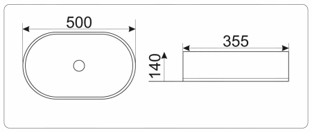 Накладная раковина GID 9012 50х35,5 фото