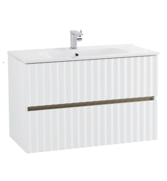 Тумба для ванной Art&Max Elegant AM-ELEGANT-900-2C-SO-BM-LED с подсветкой фото
