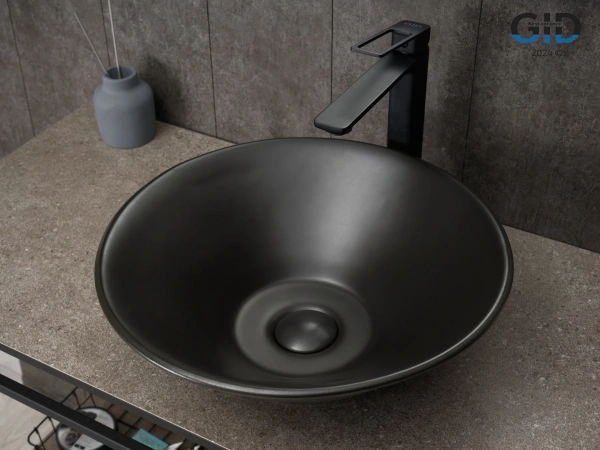 Накладная раковина GID N9102bg 53383 42x42 черный графит фото