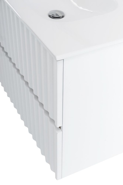 Тумба под раковину Art&Max Elegant AM-ELEGANT-900-2C-SO-BL-LED-P белый глянец / с подсветкой фото