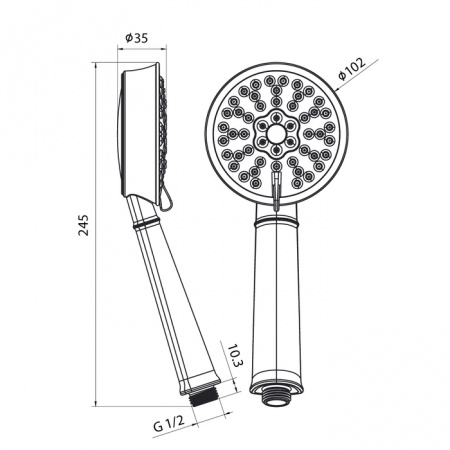 Душевая лейка Iddis Oldie OLD3F02i18 фото