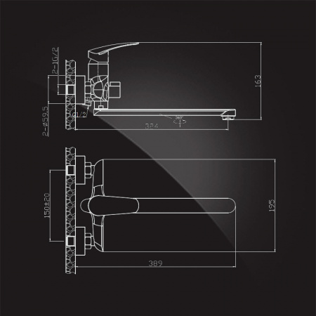 Смеситель для ванны с душем Elghansa Wieden New 5372909 фото
