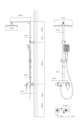 Душевая система Vincea Dice VSFS-4C12BN брашированный никель фото