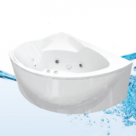 Акриловая ванна Aquatek Альтаир с гидромассажем L 160x120 с каркасом и экраном фото