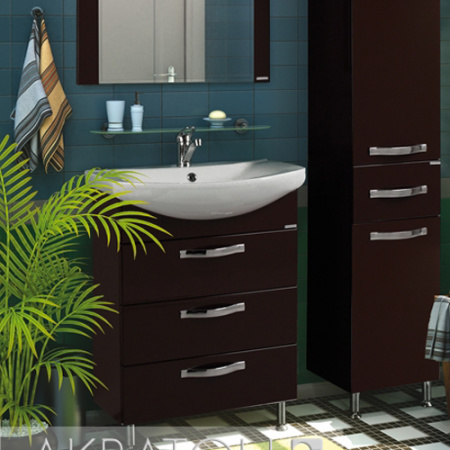 Тумба под раковину Акватон Ария 65 Н 1A123401AA430 темно-коричневая фото