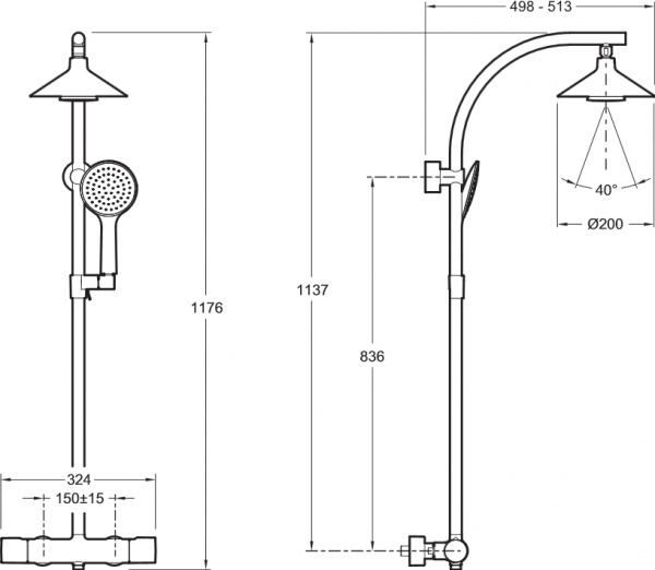 Душевая система (стойка) с термостатом Jacob Delafon Moxie E5799-CP с беспроводным динамиком фото
