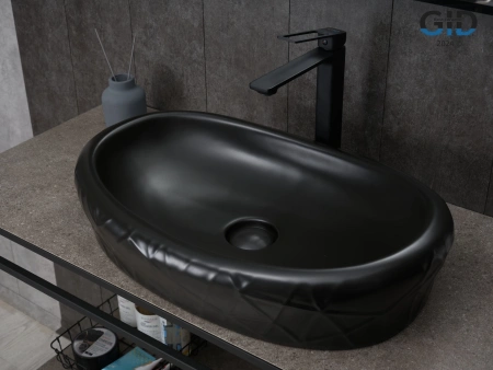 Накладная раковина GID Bm777 53357 60x39 черная матовая фото