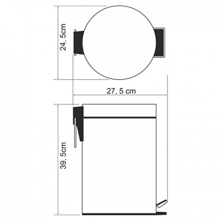 Мусорное ведро для ванной с педалью WasserKRAFT K-612 12 L фото