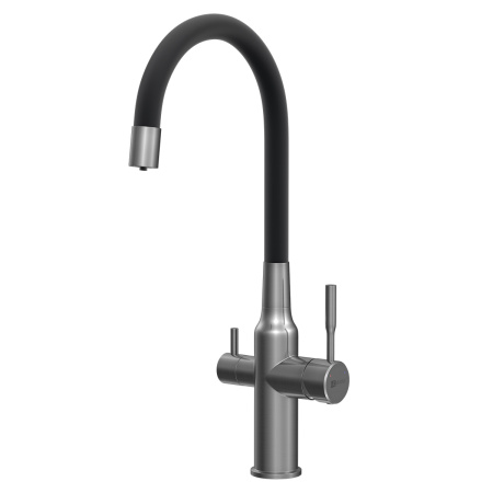 Смеситель для кухни с подключением к фильтру Lemark Expert LM5083GMN-Black фото