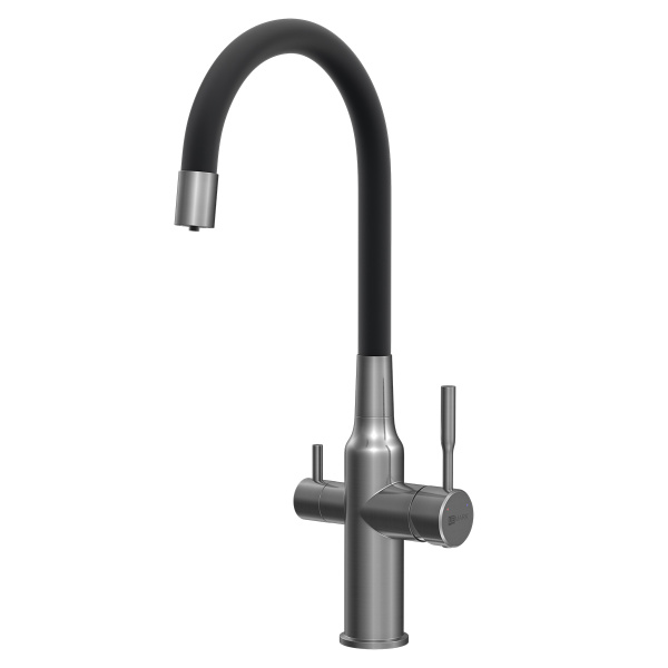 Смеситель для кухни с подключением к фильтру Lemark Expert LM5083GMN-Black фото