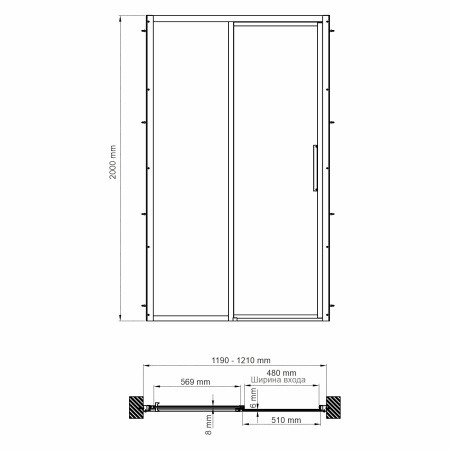 Душевая дверь WasserKRAFT Lopau 32S05L фото