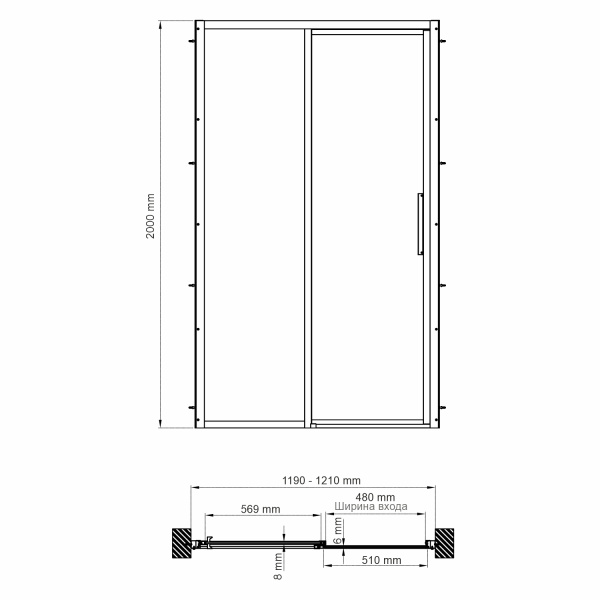 Душевая дверь WasserKRAFT Lopau 32S05L фото