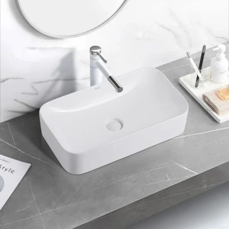 Накладная раковина Abber Rechteck AC2204 60x35 белая фото