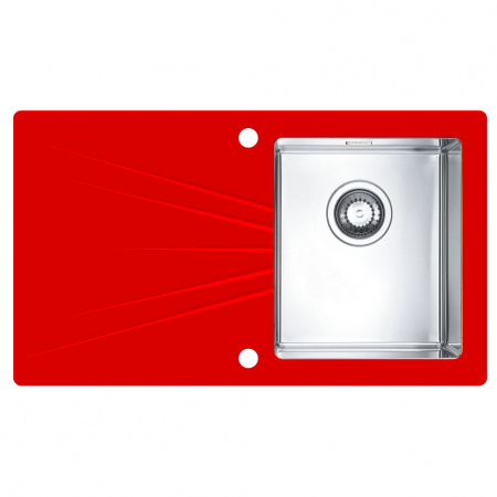 Мойка для кухни Alveus Karat 10 Красный чаша справа фото