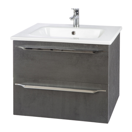 Тумба под раковину Bellezza Луиджи-60 2 ящ серая фото