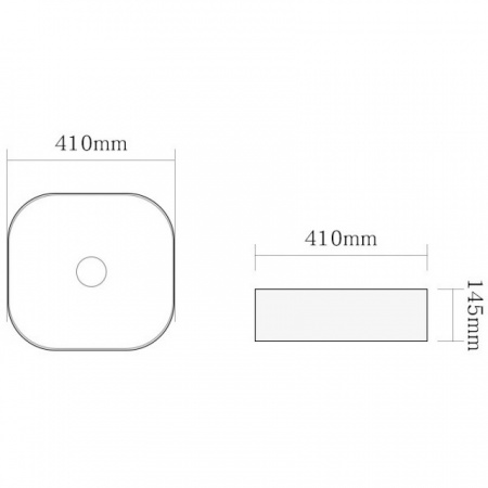 Накладная раковина SantiLine SL-1106MB 41x41 фото