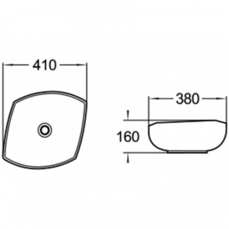 Накладная раковина SantiLine SL-1026 41x38 фото