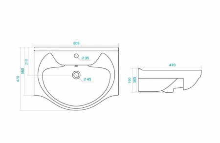 Раковина Style Line Байкал-60 ЛС-00000143 фото