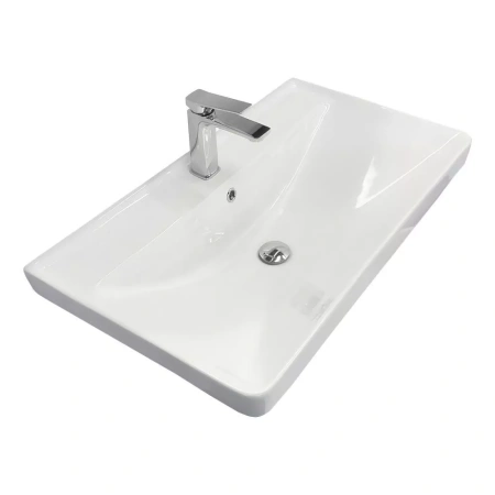 Тумба с раковиной Comforty Енисей-80П2 00-00022358CF серый шелк фото