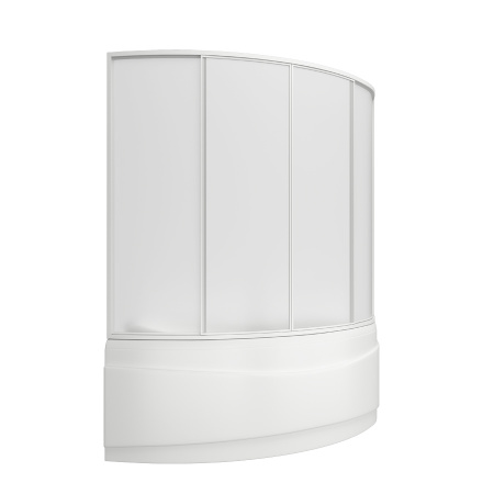 Шторка для ванны раздвижная Bas Вектра пластик (4 ств.) фото