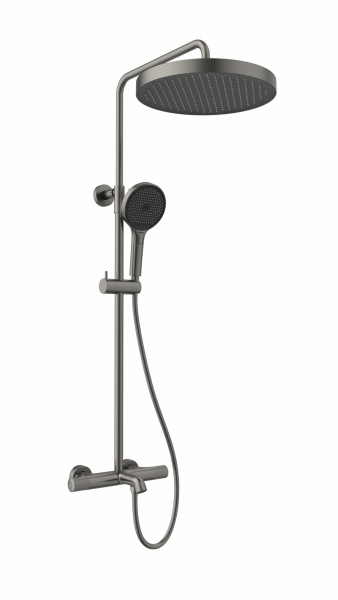 Душевая система с термостатом AltroBagno Bilancia 030428GM оружейная сталь фото