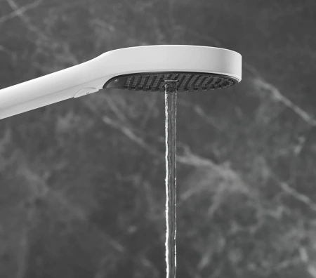 Душевой гарнитур Hansgrohe Rainfinity 130 3 jet 26852700 белый матовый фото