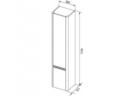 Шкаф-пенал для ванной Aquanet Вилора 40 00196946 фото